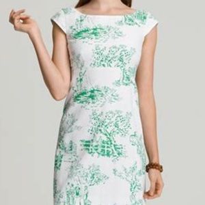 COPY - New Lilly Pulitzer toile cotton dress , cap sleeve v back women’s 10